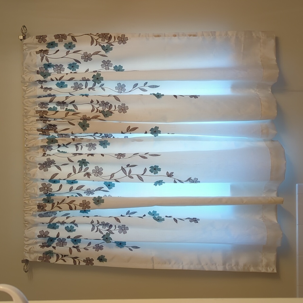 48" floral cottagey curtains